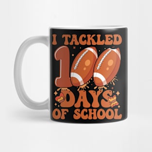 I Tackled 100 Days School 100th Day Football Student Teacher Mug